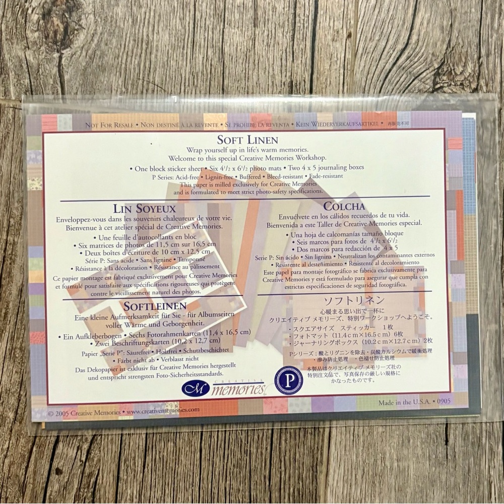 📍SALE Creative Memories Soft Linen Sticker/Paper/Journal Boxes Scrapbook Set
